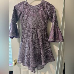 Elegant Purple Lace Fabric